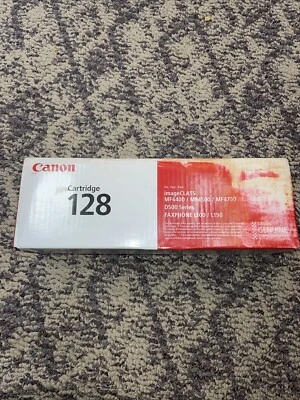 Cartucho de tóner negro original OEM Canon 3500B001aa 128 sellado pero caja dañada Foto 1 de 4