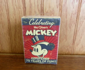 Disney Bicycle Brand Mickey Mouse 75th Anniversary Playing Cards Deck -USA - NEW - Picture 1 of 4
