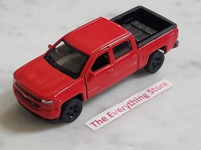 Camioneta pickup Chevy Silverado Z71 Welly 2017 rojo brillante 4,75" envío gratuito Foto 1 de 4