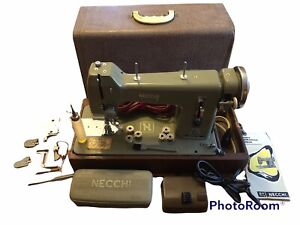 NECCHI BF Mira Heavy Duty Sewing Machine-6 Bobbins-Oil Feeder-Attachments-Works