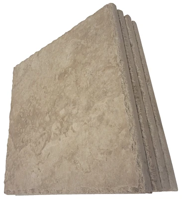 6.5"x6.5" (Lot of 4) Italian Beige Ceramic Tiles w/ Chiseled Edges - Image 1 of 4