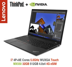 ThinkPad T16 i7 1360P 5GHz MX550 WUXGA Touch 32GB 512GB 4G Premier Plus Warranty - Picture 1 of 9