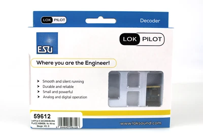 ESU 59612 LokPilot 5 DCC/MM/SX/M4 Decoder PLUX22 NEM658, HO Scale - Image 1 of 3