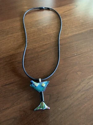 Diconic Glass, Martini Glass, On Rubber Holder - Image 1 of 4