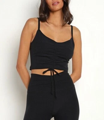 Camiseta sin mangas Beyond Yoga para mujer Spacedye acanalada centrada recortada nueva con etiquetas S Darkest Knight Foto 1 de 4