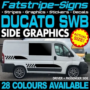 to fit FIAT DUCATO L1 SWB GRAPHICS STICKERS STRIPES DECALS CAMPER VAN MOTORHOME - Picture 1 of 2