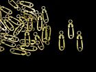 30 Pcs -  16mm Antique Golden Tibetan Silver Safety Pin Pins Charms Baby i42