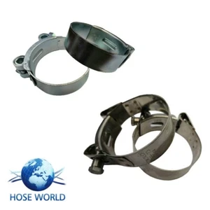 SINGLE BOLT CLAMP PLATED STEEL AND STAINLESS STEEL   **PRICE PER CLIP** - Picture 1 of 2