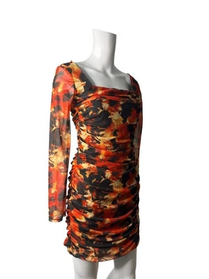 Vestido ceñido al cuerpo de malla rosa vainilla talla 10 para mujer EU 38 vintage negro ajustado elástico Foto 1 de 4