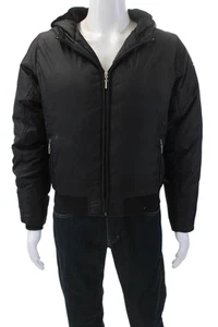 Ralph Lauren Polo Jeans Mens Long Sleeve Zipped Coat Black Size M - Picture 1 of 11