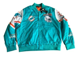 Miami Dolphins Helm Fanimation Chalk Line Jacke Neu mit Etikett! - Bild 1 von 10