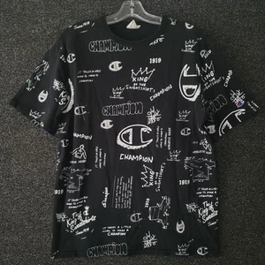 Mens Champion Heritage "King Of The Sweatshirt" All Over Print T-Shirt Size L - Picture 1 of 6