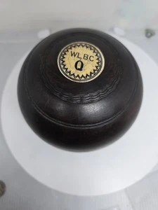 Bolos de madera vintage ingleses o escoceses para césped W.L.B.C. Marcadores de inserción grabados - Imagen 1 de 7
