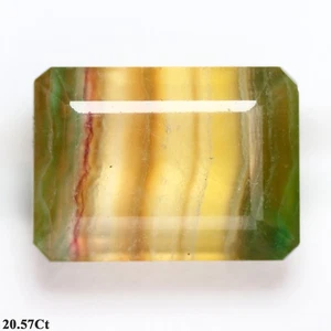 20.57Ct Five-star Octagan Cut 18 X 13 100% Natural Bi color Flourite - Picture 1 of 5