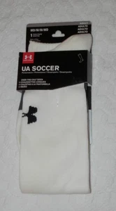 NEW UNDER ARMOUR PERFORMANCE WHITE OVER THE CALF SOCCER SOCKS SZ M 4-8.5 - Picture 1 of 3