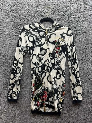 Vestido De Colección Y2k Ed Hardy Por Christian Audigier Mezcla de Rayón Cremallera Completa Para Mujer Talla S Foto 1 de 4