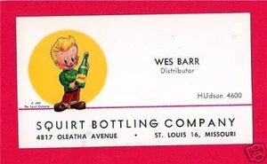 Vintage Vecchio Quirt Logo Soda Pop Bottling Co Carta St Louis Mo - Foto 1 di 1