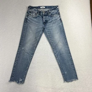Moussy Vintage Jeans Taper 26 28x25 Distress Button Fly Denim Japan Button Fly - Picture 1 of 11