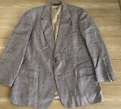 Brooks Brothers Mens Blazer Formal Sport Coat Plaid Suit Jacket Size 46 Made USA - Image 1 of 4