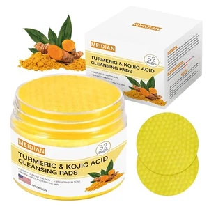 Turmeric Kojic Acid Cleansing Pads Facial Sponges Exfoliating Face Glow Cleanser - Picture 1 of 5