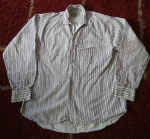 Vtg Santana Collection Long Sleeve Button Up Striped Shirt Red White Blue Tan L - Picture 1 of 5