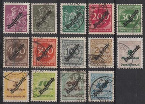 Stamp Germany Official Mi 075-88 Sc O22-8,40-6 1923 Dienst Reich Empire Used - Picture 1 of 1