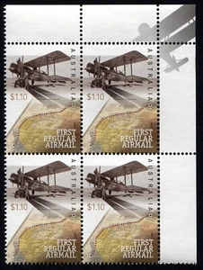 2021 First Regular Airmail Pictorial Block of Four MUH Mint Stamps Australia - Bild 1 von 1