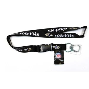 Baltimore Ravens Lanyard Team Color Bottle Opener Keychain NFL Official Merch - Picture 1 of 2