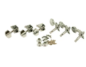 AFINADORES DE CUERDAS DE ACERO 3+3 CROMO ABIERTO GUITARRA OCCIDENTAL MECÁNICA 3/3 WD MÚSICA  - Imagen 1 de 1