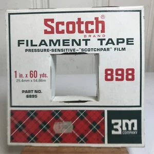Scotch 3M 898 Filament Tape High Performance 1" x 60 yd NEW Sealed No 6895 - Picture 1 of 6