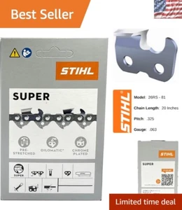 Cadena de motosierra ultra duradera de 20 pulgadas con paso de .325 y compatibilidad de calibre .063 - Imagen 1 de 8