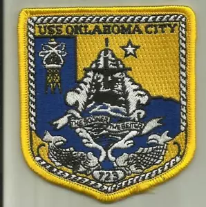 USS OKLAHOMA CITY SSN-723 PATCH US.NAVY SOTTOMARINO NUCLEARE MARINAIO USA BARCA NUCLEARE - Foto 1 di 1