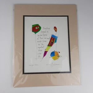 Print Reproduction of a Watercolor & Ink drawing Brian Andreas Enough Time 1995 - Picture 1 of 13