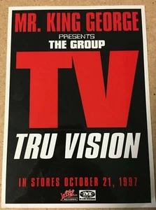 Vintage 1997 Mr King George Tru Vision TV Huge Promo Hype Sticker No Limit 90s Rap  - Bild 1 von 1