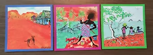 Western Australian Aboriginal Art Postcards by Beverly Skurulis Billabong 3 set - Picture 1 of 9