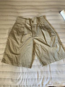NWT New IZOD youth Size 14 Slim Khaki Pleated Shorts Pockets - Picture 1 of 8