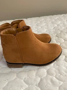 Toddler Girls' Penelope Slip-On Zipper Boots- Cognac - Cat & Jack - Size 7 - Picture 1 of 13