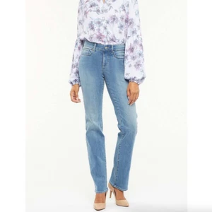 NYDJ Marilyn Straight Jeans in Clean Brookes Women's Size 4 - Picture 1 of 16