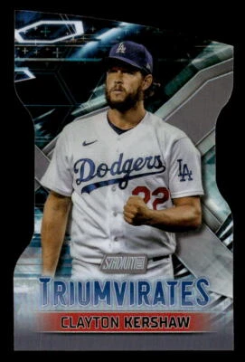 Clayton Kershaw 2023 Stadium Club Triumvirates #T-24 - Image 1 of 2