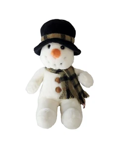 Russ Berrie FIOCCO DI NEVE pupazzo di neve peluche 12" cappello a quadri sciarpa peluche 4831 - Foto 1 di 10