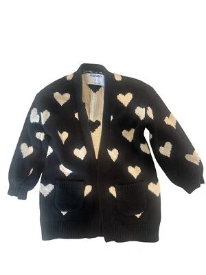 Antiguo Paquete de Suéteres Cárdigan Azul Marino Corazón/Rosa Niñas Pequeñas 3T Algodón San Valentín Foto 1 de 4