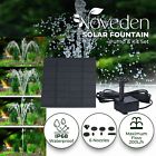 Noveden 6 Nozzles Solar Powered Fountain Submersible Water Pump Garden Pond Kit