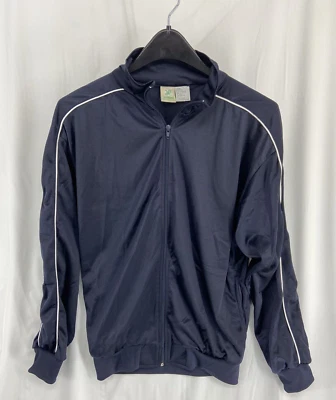 Chaqueta deportiva Haband talla S atlética para mujer azul activa cremallera completa cuello falso Foto 1 de 4