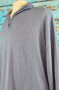 Geoffrey Beene Men's Half Zip Pullover Sweater Fleece Size 4XL-Tall NEW $85 Warm - Picture 1 of 12