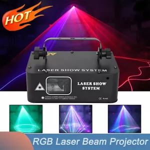 500mW DMX RGB LED Laser Beam Scanner Projector DJ Disco Party Stage Laser Lights - Picture 1 of 23