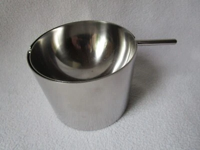 Stelton Denmark Aschenbecher Design Arne Jacobsen Edelstahl Cylinda Line 8x10cm - Bild 1 von 4