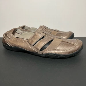 Womens CLARKS Haley Stork Bronze Brown Slip On Sandals / Size 7.5 Medium - Picture 1 of 8