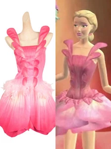 Barbie Fairytopia Elina Cosplay Costume Petal Dress Halloween Carnival Suit - Picture 1 of 11