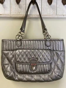 Coach Tasche Silber Stepp - Bild 1 von 9