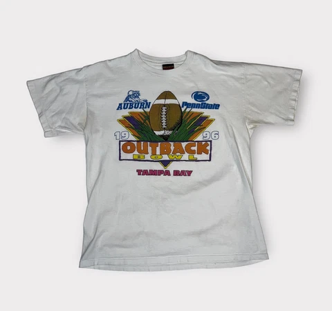 VTG 90s Outback Bowl T-Shirt Adult XL Penn State Nittany Lions Auburn Tigers ‘96 Cover